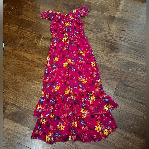 Old Navy Sleeveless Pink Floral Print Dress Size Medium - Picture 2 of 3